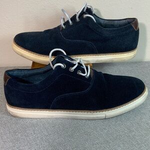 Navy Suede Derby Shoes Mens 9.5D Joseph Abboud
